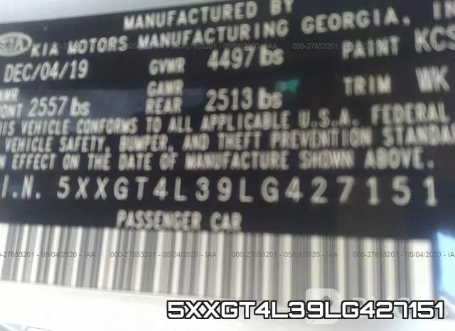 5XXGT4L39LG427151 фото 10