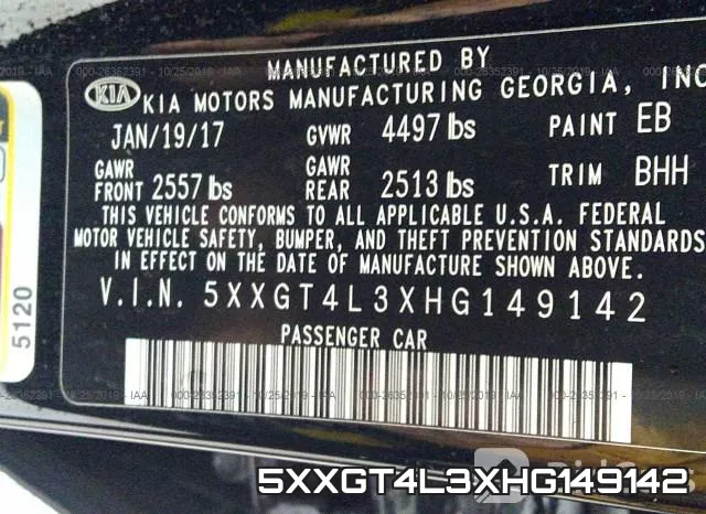 5XXGT4L3XHG149142 фото 10
