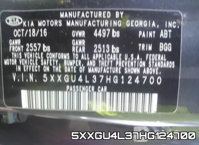 5XXGU4L37HG124700 фото 10