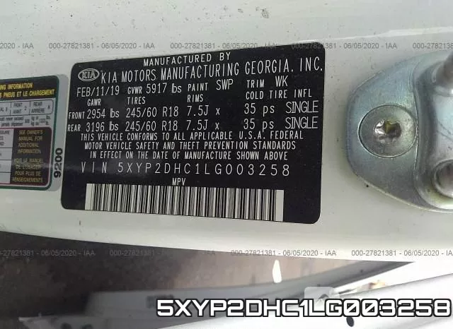 5XYP2DHC1LG003258 фото 10