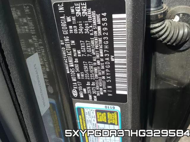 5XYPGDA37HG329584 фото 2