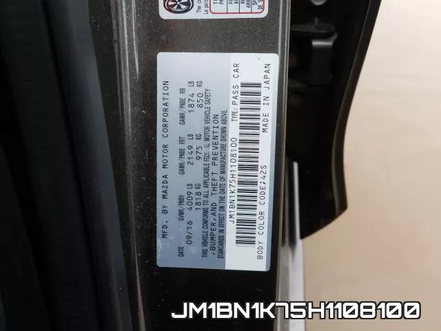 JM1BN1K75H1108100 фото 2