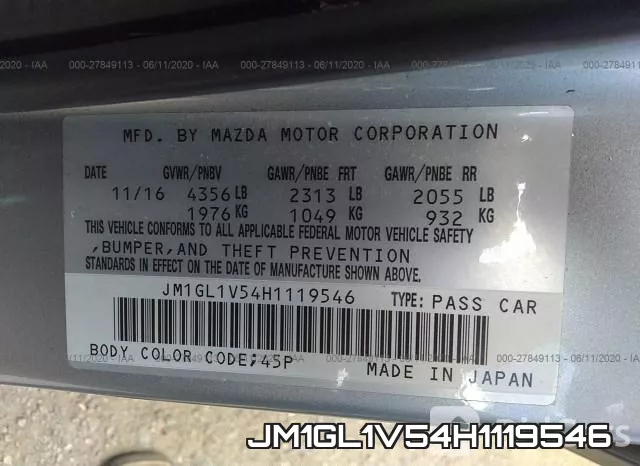 JM1GL1V54H1119546 фото 10
