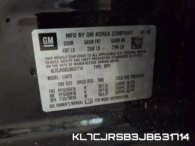 KL7CJRSB3JB631714 фото 2