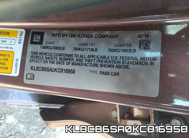KL8CB6SA0KC816958 фото 10