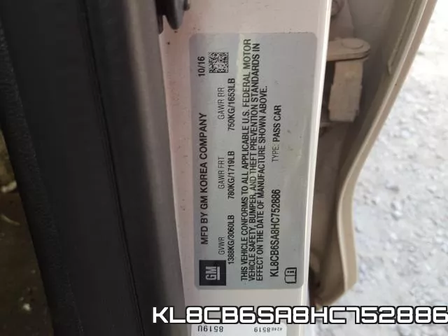 KL8CB6SA8HC752886 фото 2