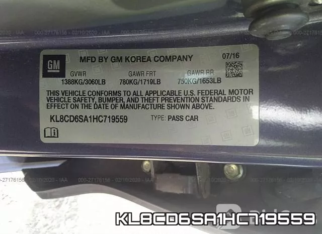 KL8CD6SA1HC719559 фото 10