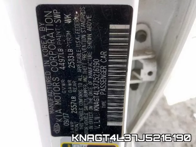 KNAGT4L37J5216190 фото 2