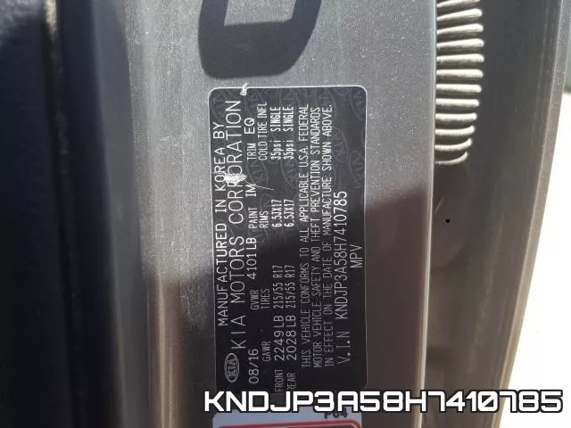 KNDJP3A58H7410785 фото 2
