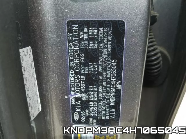 KNDPM3AC4H7065045 фото 2
