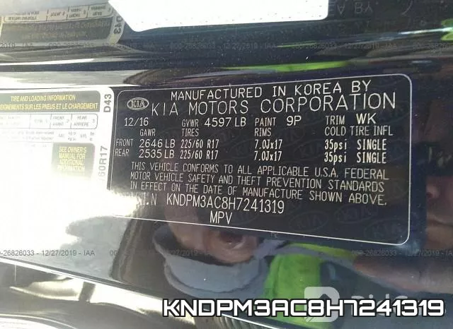 KNDPM3AC8H7241319 фото 10
