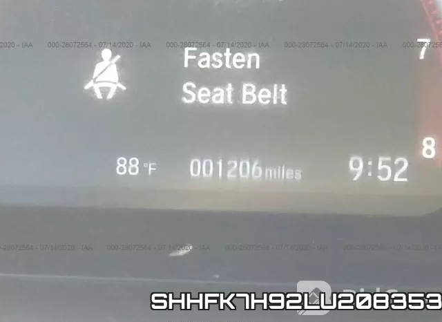 SHHFK7H92LU208353 фото 8