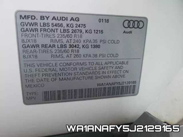 WA1ANAFY5J2129165 фото 2