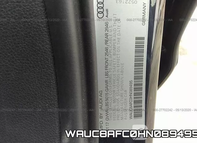 WAUC8AFC0HN089495 фото 10