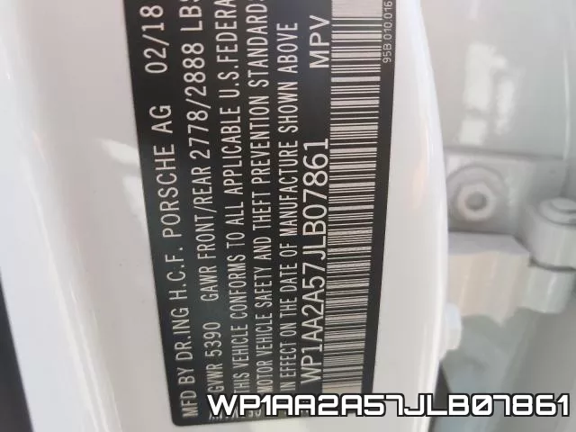 WP1AA2A57JLB07861 фото 2