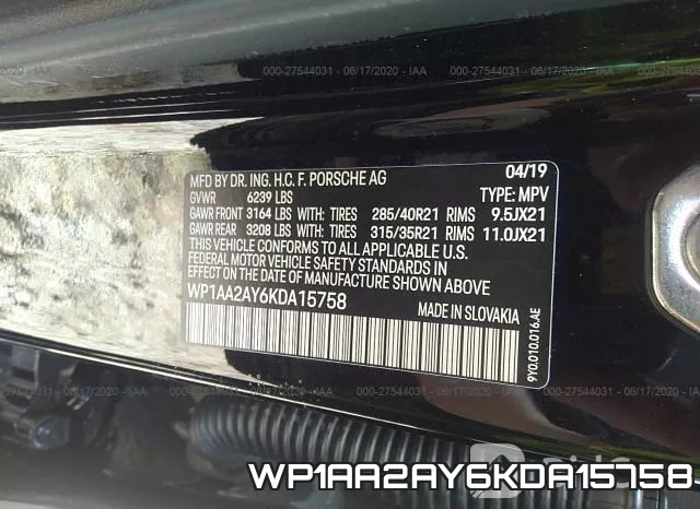 WP1AA2AY6KDA15758 фото 10
