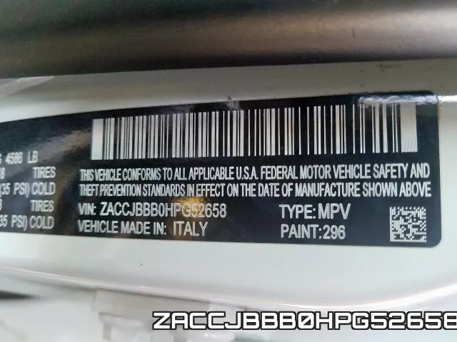 ZACCJBBB0HPG52658 фото 2