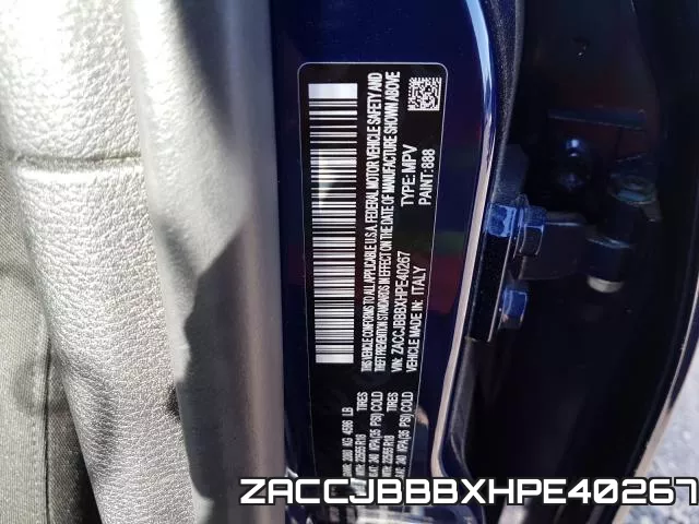 ZACCJBBBXHPE40267 фото 2