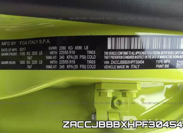 ZACCJBBBXHPF30454 фото 10