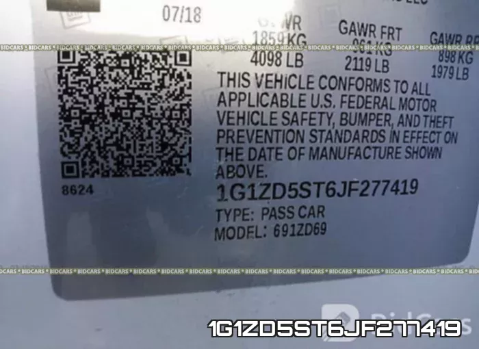 1G1ZD5ST6JF277419 фото 10
