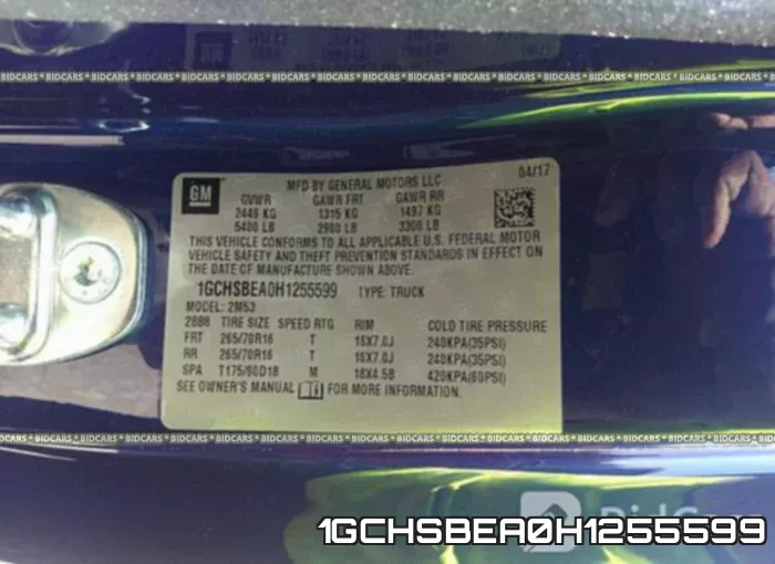 1GCHSBEA0H1255599 фото 10