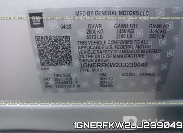 1GNERFKW2JJ239049 фото 10