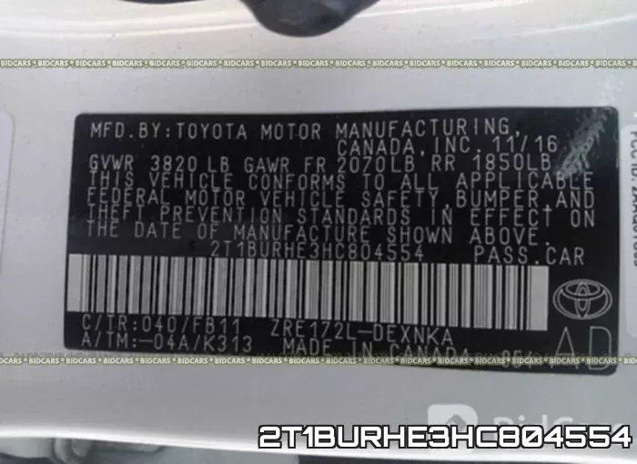 2T1BURHE3HC804554 фото 10
