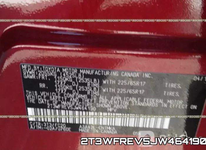 2T3WFREV5JW464190 фото 10