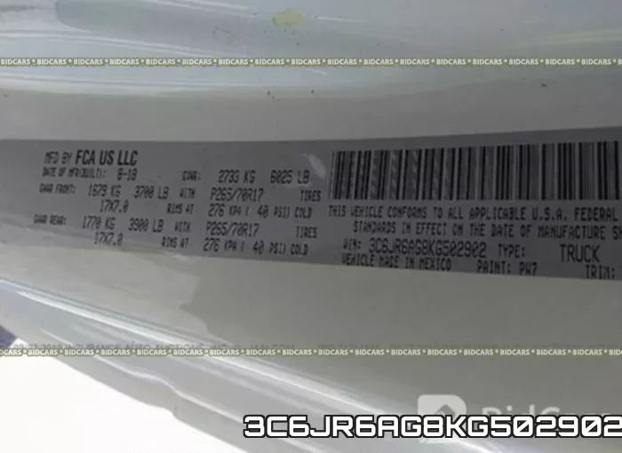 3C6JR6AG8KG502902 фото 10