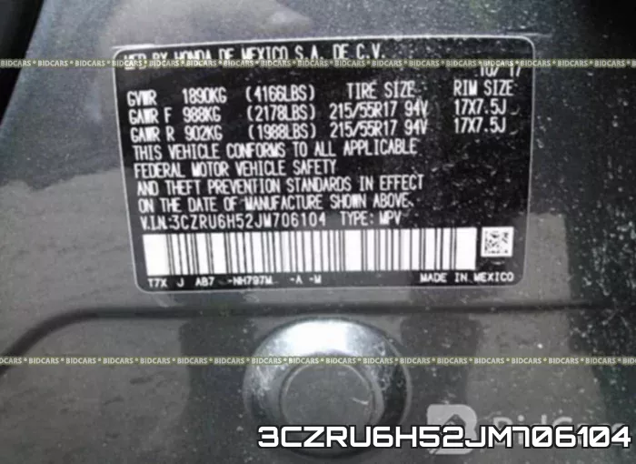 3CZRU6H52JM706104 фото 10