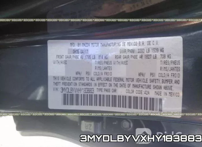 3MYDLBYVXHY183883 фото 10