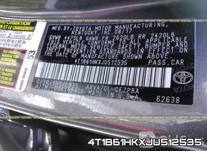 4T1B61HKXJU512535 фото 10