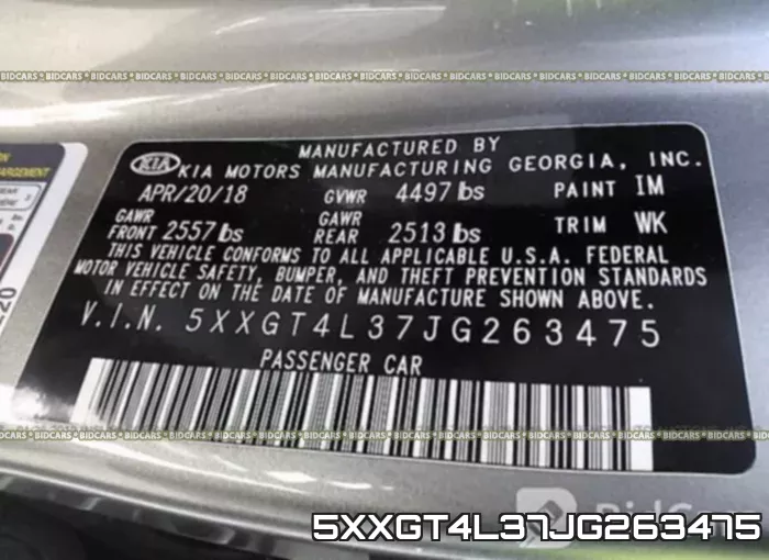 5XXGT4L37JG263475 фото 10