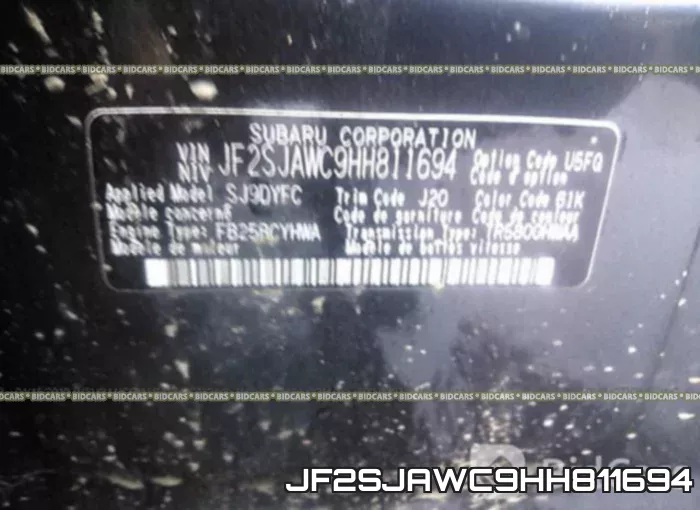 JF2SJAWC9HH811694 фото 10