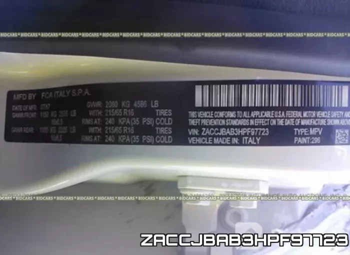 ZACCJBAB3HPF97723 фото 10