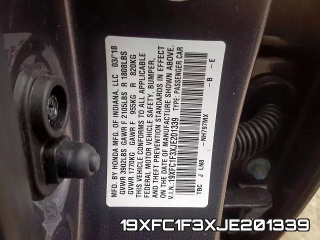 19XFC1F3XJE201339 фото 2