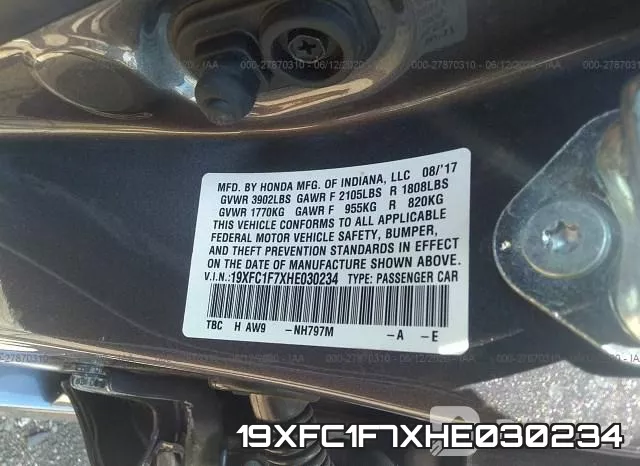 19XFC1F7XHE030234 фото 10
