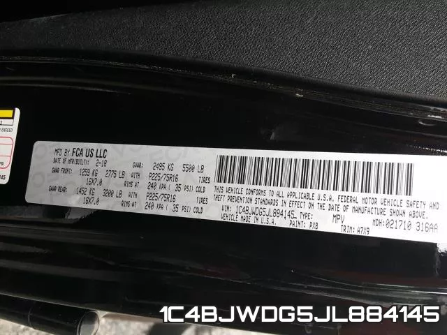 1C4BJWDG5JL884145 фото 2