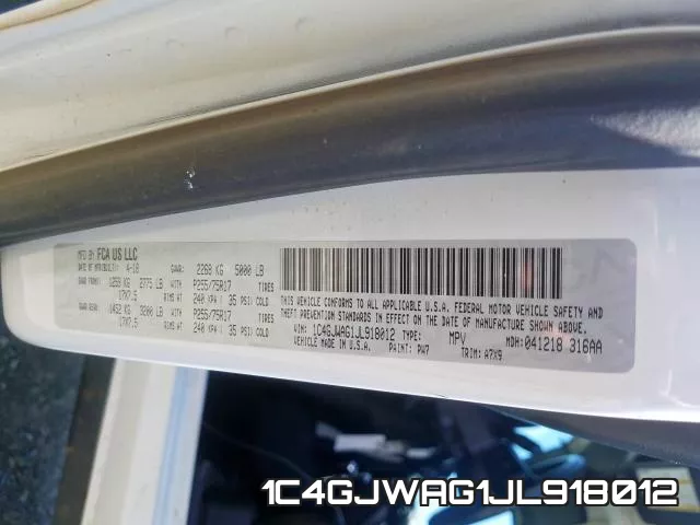 1C4GJWAG1JL918012 фото 2