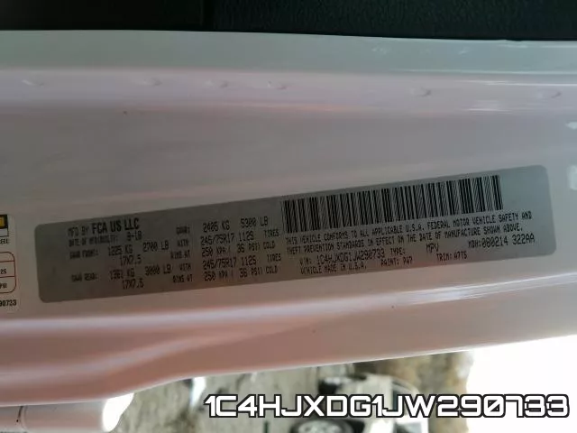1C4HJXDG1JW290733 фото 2