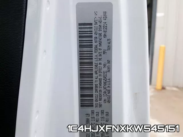 1C4HJXFNXKW545151 фото 2