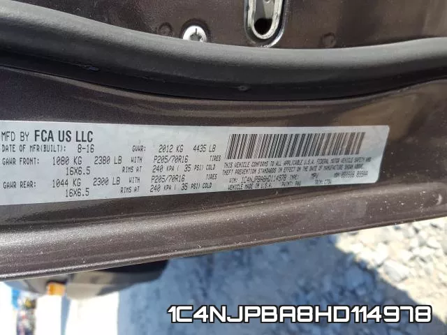 1C4NJPBA8HD114978 фото 2