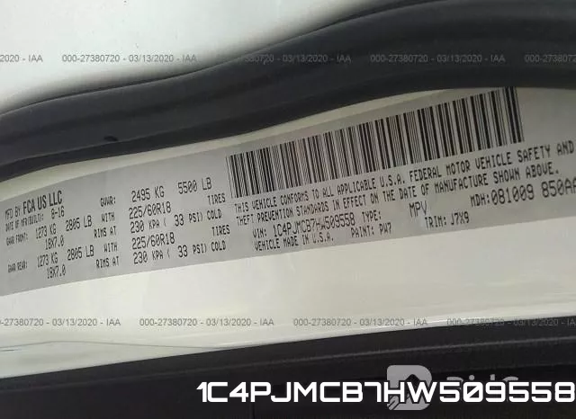 1C4PJMCB7HW509558 фото 10