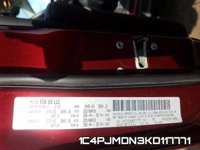 1C4PJMDN3KD117771 фото 2
