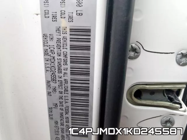 1C4PJMDX1KD245587 фото 2