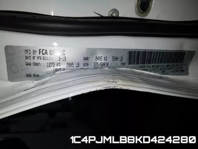1C4PJMLB8KD424280 фото 2