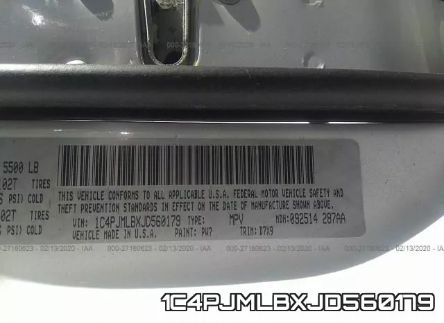 1C4PJMLBXJD560179 фото 10