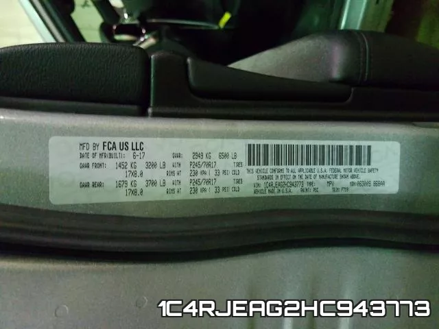 1C4RJEAG2HC943773 фото 2
