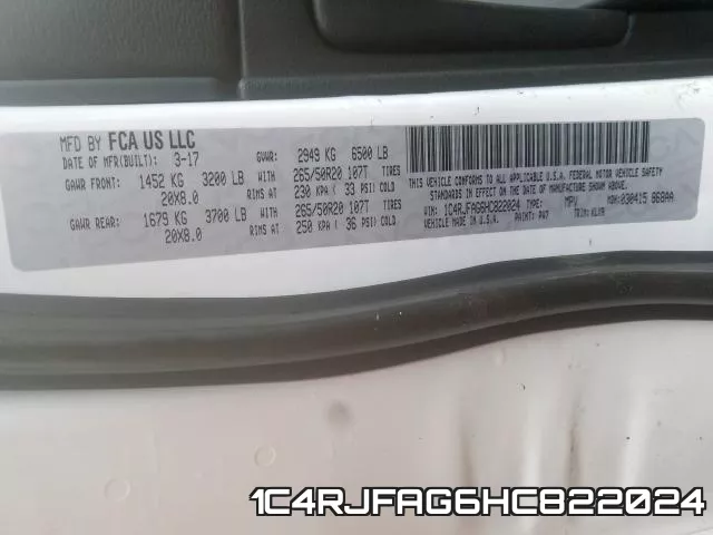 1C4RJFAG6HC822024 фото 2