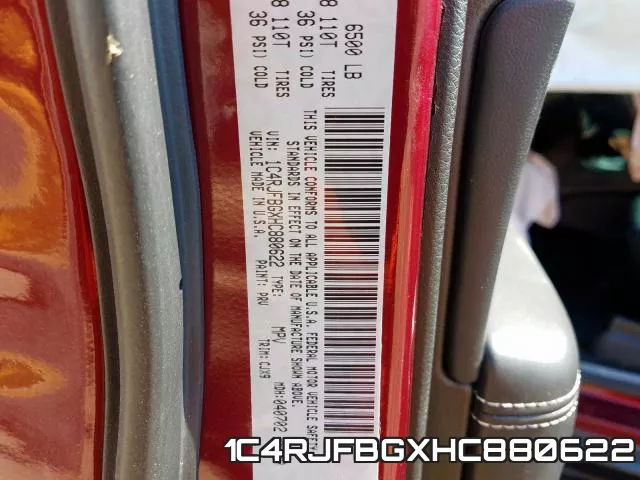 1C4RJFBGXHC880622 фото 2